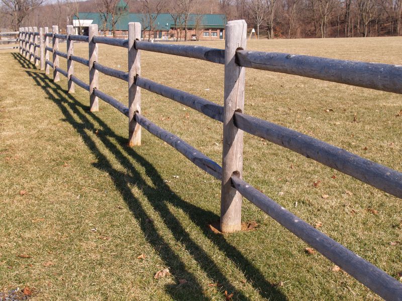Farm-Style Wooden Fence